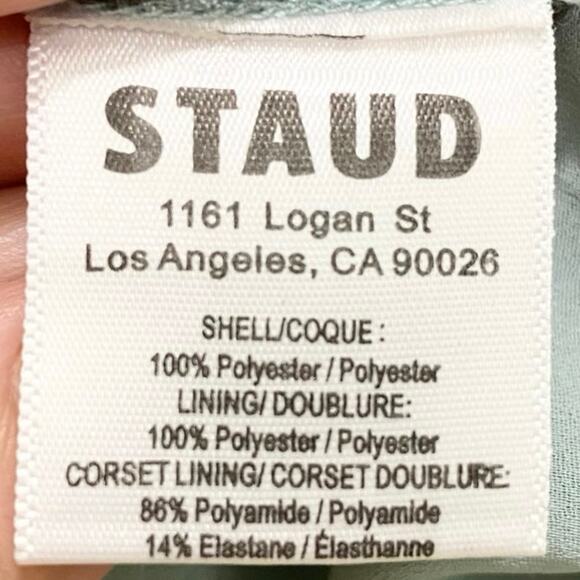 Staud Casey Midi Dress In Mist 8 NWT - Picture 7 of 7